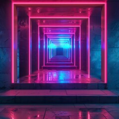 Wall Mural - neon futuristic light