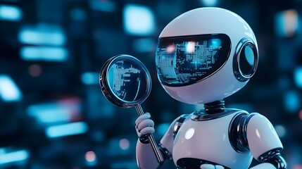 Poster - Robotic 3D Search Engine Scanning Digital Landscape with Magnifying Glass