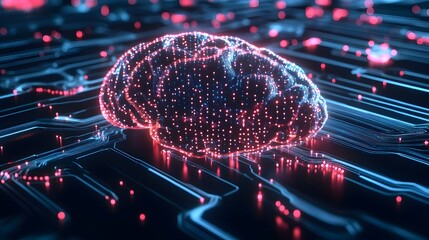 Poster - Visualizing the AI powered Search Engine Brain A 3D Interconnected Digital Network