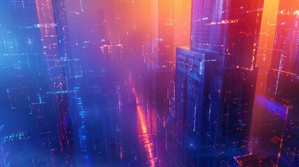 Wall Mural - abstract cyberpunk background