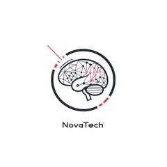 Wall Mural - brain ai technology nova tech image on a white background