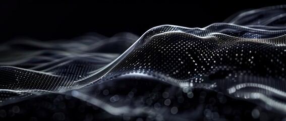 Wall Mural - abstract wavy dark lines web background with soothing visuals