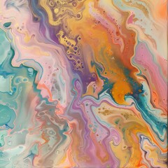 Wall Mural - abstract fluid painting with soft tone colorful on a seamless background