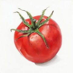 Wall Mural - tomato illustration isolated on a white background