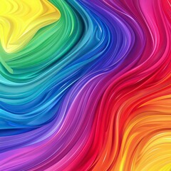 Poster - vibrant abstract rainbow design on a seamless background