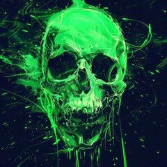 poisonous green neon background