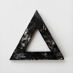 Wall Mural - simple black triangle illustration on white background