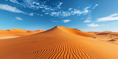 Wall Mural - desert landscape with sand dunes and a beautiful sky