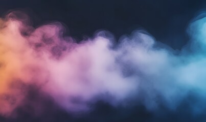 Wall Mural - Colorful piccolo in the form of smoke on a dark background, Generative AI