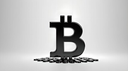 Black Bitcoin symbol