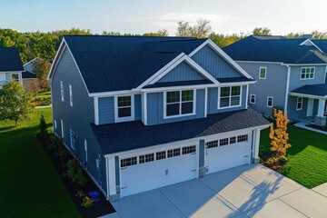 Wall Mural - Two-story house with driveway