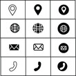 © zubair - phone location web email icons