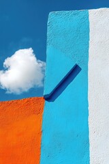 Wall Mural - Building Corner with Blue Sky