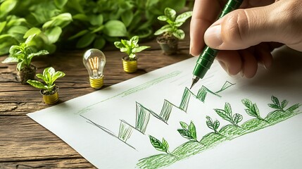 Poster - Growing Green: Analyzing Plant Growth Trends and Sustainability in a Bright Workspace