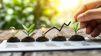Poster - Growing Green: Analyzing Plant Growth Trends and Sustainability in a Bright Workspace