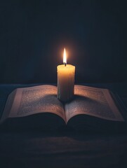 Sticker - Open Book with Lit Candle