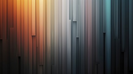 Poster - A contemporary design featuring a series of parallel, vertical lines arranged in varying thicknesses.