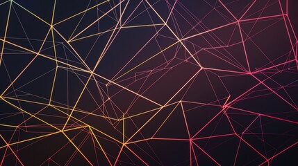 Poster - A geometric line pattern with a network of interconnected, angular lines.