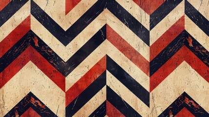Poster - a modern design featuring a series of angular, zigzag lines arranged in a repetitive pattern.
