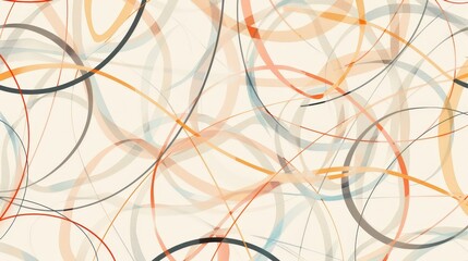 Poster - a modern pattern featuring a series of interconnected lines and shapes.