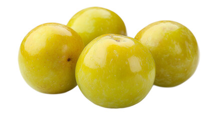 Wall Mural - Fresh Yellow Plums Isolated