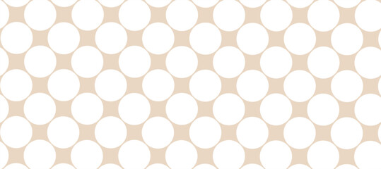 Canvas Print - Beige seamless pattern with white dots