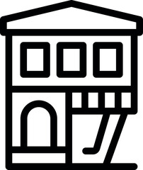 Poster - This simple vector illustration depicts a flooded house, emphasizing the importance of insurance in disaster situations