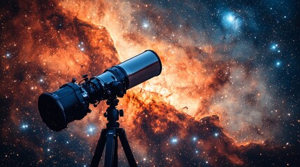 Wall Mural - Telescope pointed at the nebula.