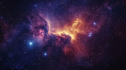 Wall Mural - Cosmic Nebula with Stars.