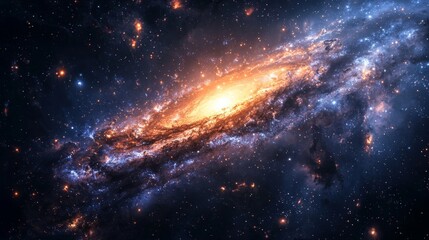 Wall Mural - Spiral Galaxy in Deep Space.