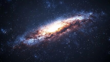 Wall Mural - Spiral Galaxy in Deep Space.