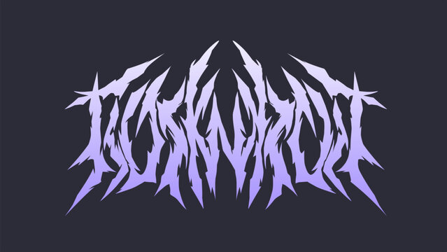 Rock and roll text typography gothic style, for music t-shirt concept