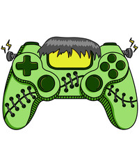 Wall Mural - Halloween Game controller Monster PNG