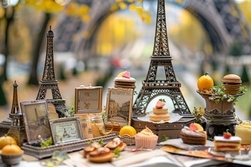 A beautifully arranged set of Paris souvenir