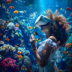 Poster - Captivating Underwater in Virtual Reality Immersive Marine Life Adventure