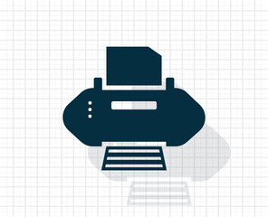 Aufkleber - Vector dark color icon with shadow on light checkered background