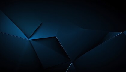 Aufkleber - Black dark blue abstract background. Geometric shape. 3d effect. Glow metallic electric light. Web banner. Wide. Panoramic. Design. Template.14