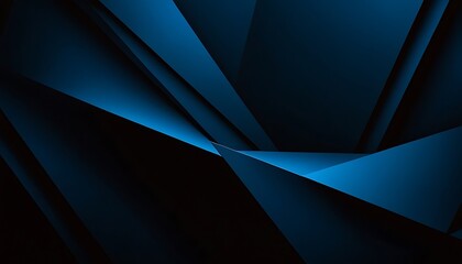 Aufkleber - Black dark blue abstract background. Geometric shape. 3d effect. Glow metallic electric light. Web banner. Wide. Panoramic. Design. Template.9