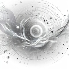Poster - Abstract white background poster with dynamic. technology network Vector illustration.. AI generative
