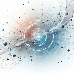 Poster - Abstract white background poster with dynamic. technology network Vector illustration.. AI generative