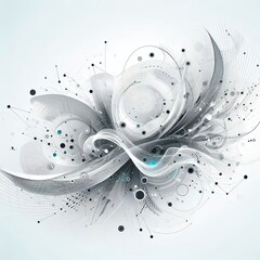 Poster - Abstract white background poster with dynamic. technology network Vector illustration.. AI generative