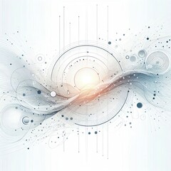 Poster - Abstract white background poster with dynamic. technology network Vector illustration.. AI generative