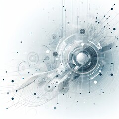 Poster - Abstract white background poster with dynamic. technology network Vector illustration.. AI generative