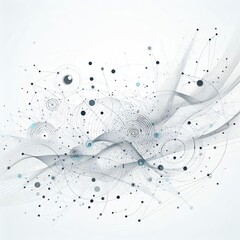 Poster - Abstract white background poster with dynamic. technology network Vector illustration.. AI generative