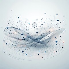 Poster - Abstract white background poster with dynamic. technology network Vector illustration.. AI generative