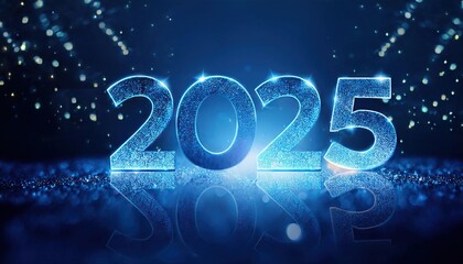 Wall Mural - shining 2025 New Year banner