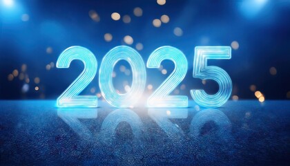 Wall Mural - shining 2025 New Year banner