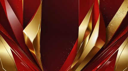 Wall Mural - red and golden