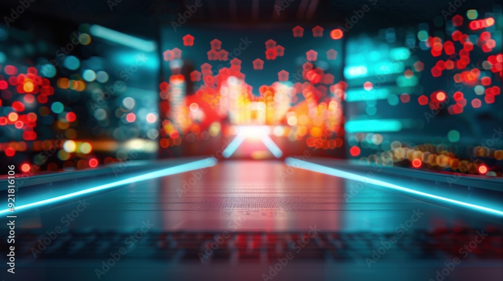A futuristic supply chain command center where IoT technology monitors ...