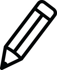 Poster - Pencil Line Icon On Transparent Background, Illustration Of A Pencil Icon PNG.